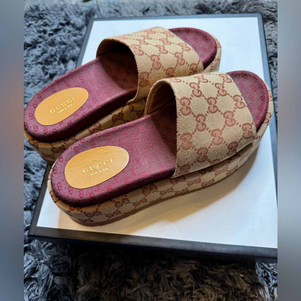 Gucci Platform Sandal 37.5 - Picture 2 of 6